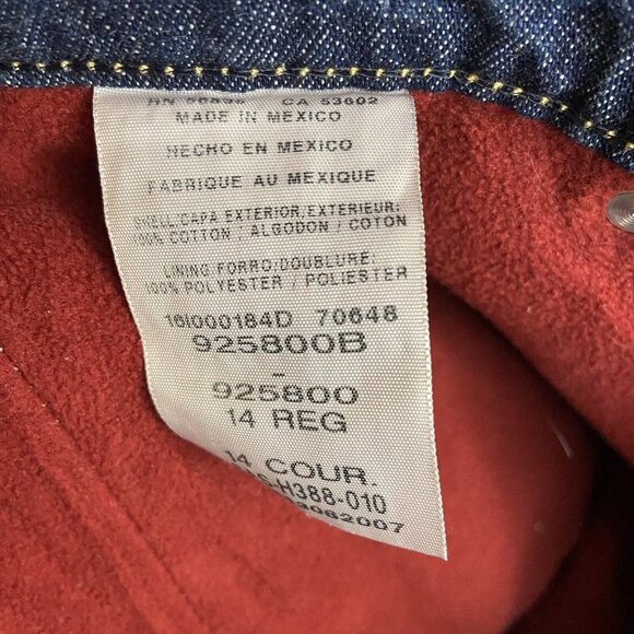 Cabelas Jeans Womens Size14 Blue Flannel Lined Straight Leg Dark Wash Flat Front - Picture 12 of 13